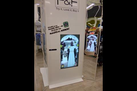 Digital elements include a virtual mirror and online order point